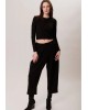 Γυναικείο μαύρο crop top - Collectiva Noir CND11WB24PNT