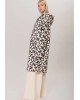 Γυναικείο εκρού παλτό με print - Collectiva Noir Elina P Coat 