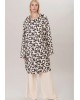 Γυναικείο εκρού παλτό με print - Collectiva Noir Elina P Coat 