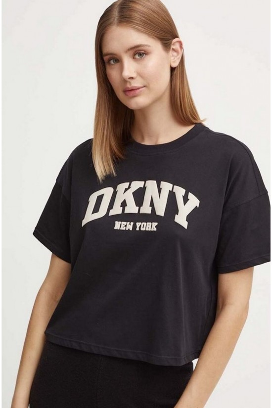 Γυναικεία μαύρη crop μπλούζα - DKNY DP4T9945