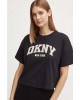 Γυναικεία μαύρη crop μπλούζα - DKNY DP4T9945