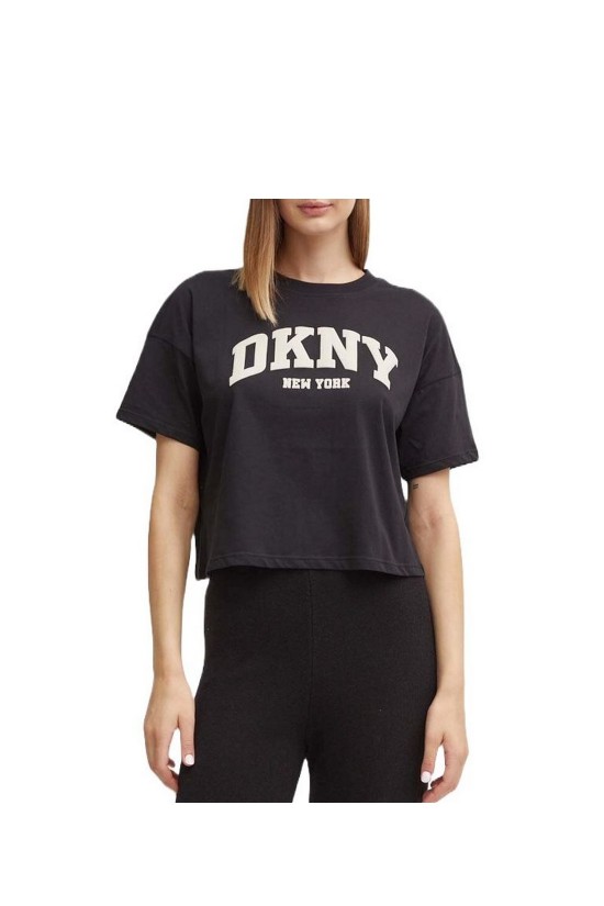 Γυναικεία μαύρη crop μπλούζα - DKNY DP4T9945