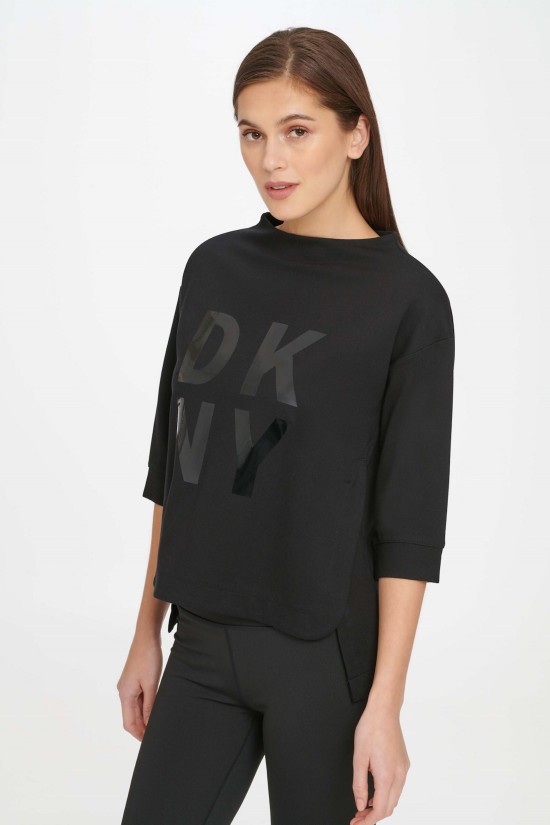 Γυναικεία μαύρη μπλούζα φούτερ - DKNY DP9T7103