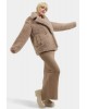 Γυναικεία γκρι-καφέ γούνινο πανωφόρι - Ugg Teddy Coat Putt 1144454