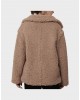 Γυναικεία γκρι-καφέ γούνινο πανωφόρι - Ugg Teddy Coat Putt 1144454