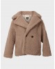 Γυναικεία γκρι-καφέ γούνινο πανωφόρι - Ugg Teddy Coat Putt 1144454