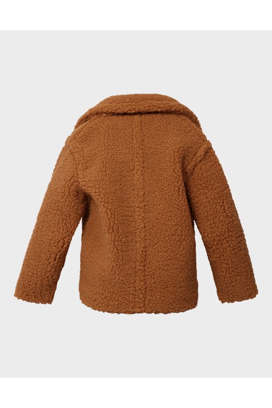 Γυναικεία καφέ γούνινο πανωφόρι - Ugg Teddy Coat Che 1144454