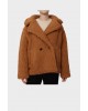 Γυναικεία καφέ γούνινο πανωφόρι - Ugg Teddy Coat Che 1144454