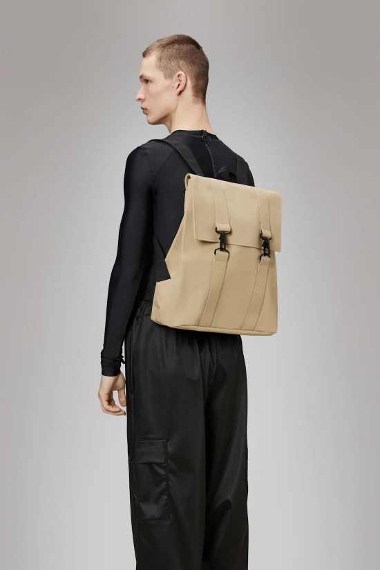 Unisex Μπεζ Αδιάβροχη τσάντα - Rains MSN Bag 13300