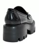 Γυναικεία ψηλά μαύρα loafers - Favela Rolsa 0116001303