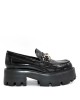 Γυναικεία ψηλά μαύρα loafers - Favela Rolsa 0116001303