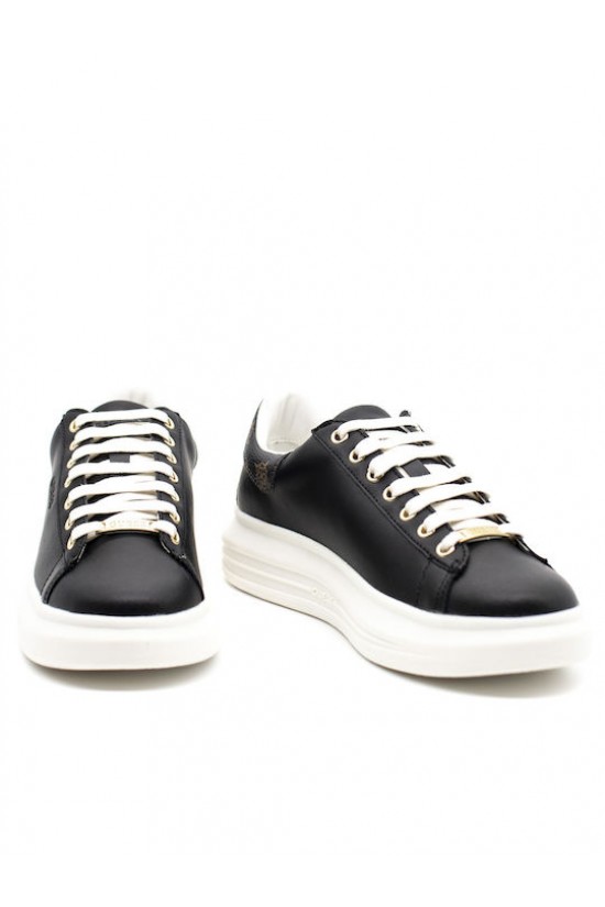 Γυναικεία μαύρα δερμάτινα Sneakers - Guess Vibo FL8VIBLEA12