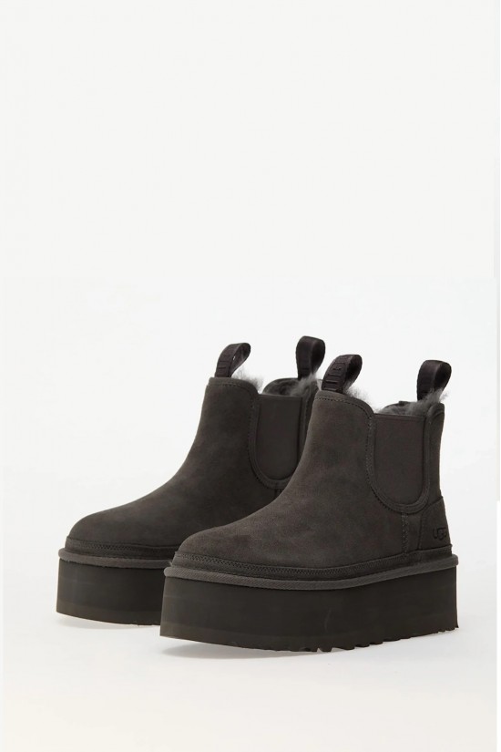 Γυναικεία γκρι μποτάκια - Ugg Neumel platform chelsea W/1134526