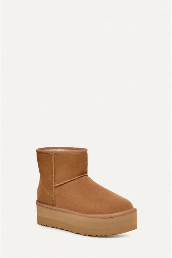 Γυναικεία καφέ μποτάκια Classic mini Platform - Ugg  W/1134991