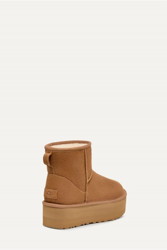 Γυναικεία καφέ μποτάκια Classic mini Platform - Ugg  W/1134991