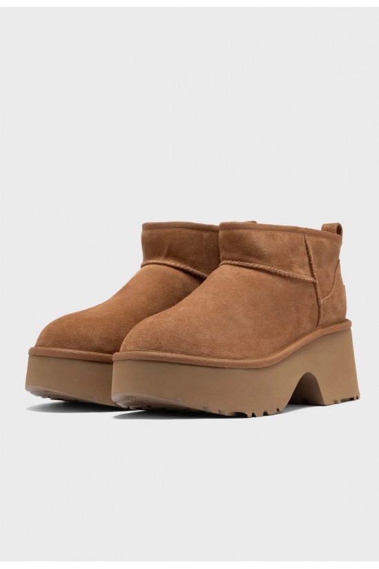 Γυναικεία καφέ μποτάκια - Ugg Classic Ultra Mini Heights W/1158311