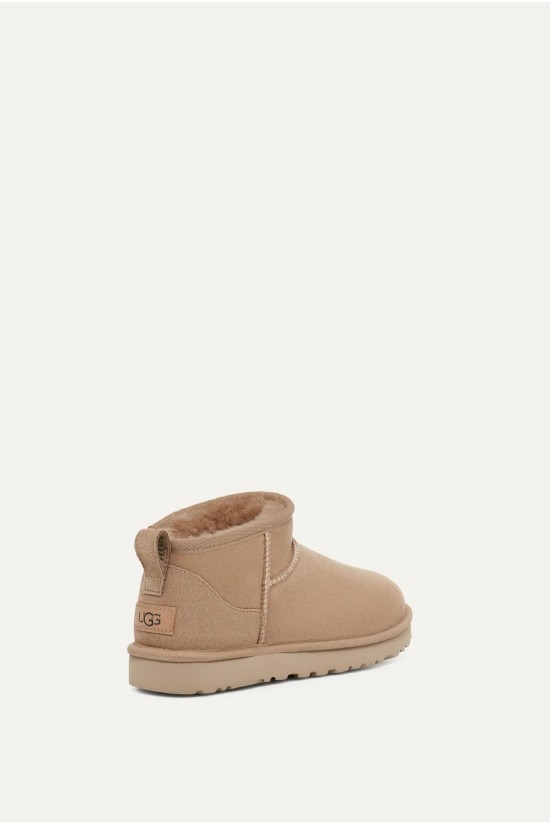 Γυναικεία μπεζ μποτάκια classic ultra mini - Ugg Sand W/1116109