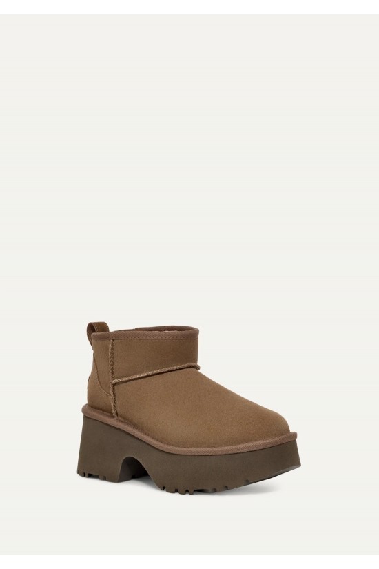 Γυναικεία καφέ-γκρι μποτάκια - Ugg Classic Ultra Mini Heights W/1158311