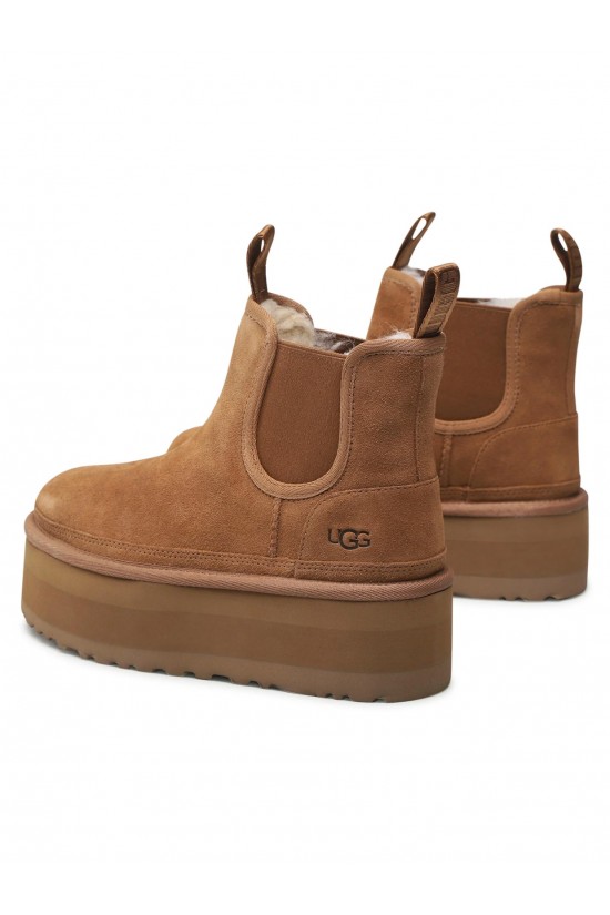 Γυναικεία καφέ μποτάκια - Ugg Neumel platform chelsea Che W/1134526