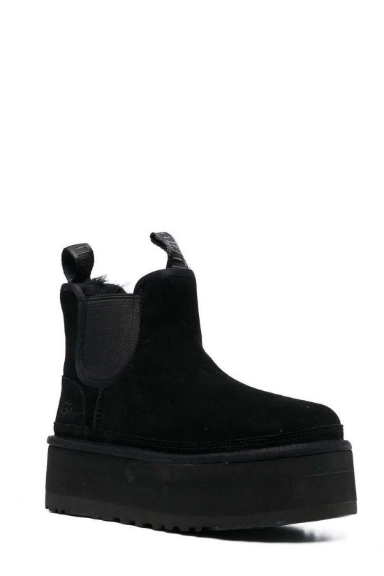 Γυναικεία μαύρα μποτάκια - Ugg Neumel platform chelsea blk W/1134526