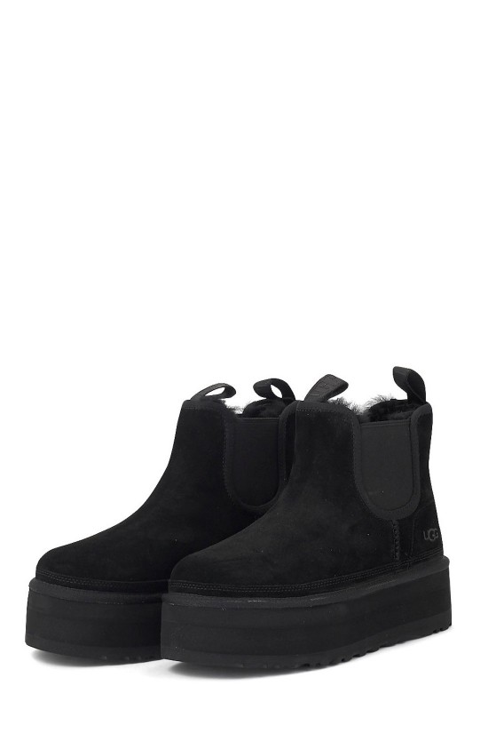 Γυναικεία μαύρα μποτάκια - Ugg Neumel platform chelsea blk W/1134526