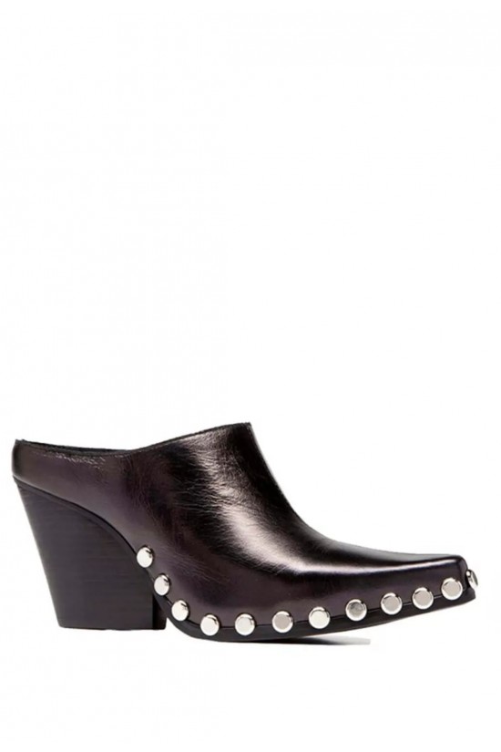 Γυναικεία μαύρα δερμάτινα clogs - Jeffrey Campbell Walton 0101004189